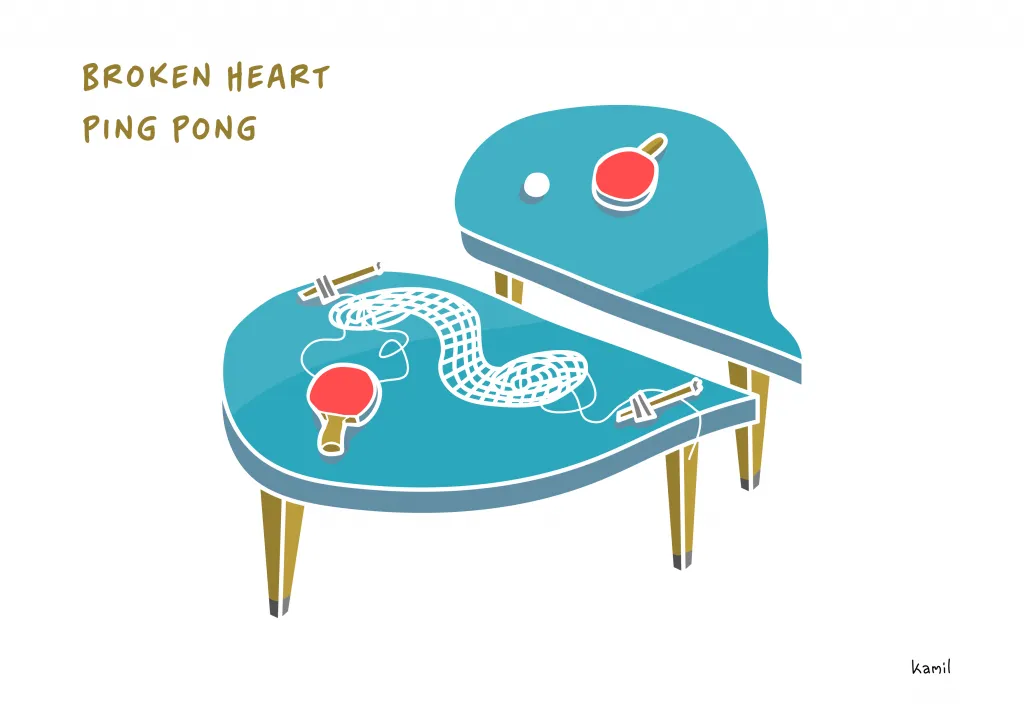 Broken Heart Ping Pong